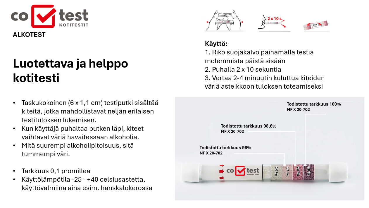 Alkotest pikatesti kotiin